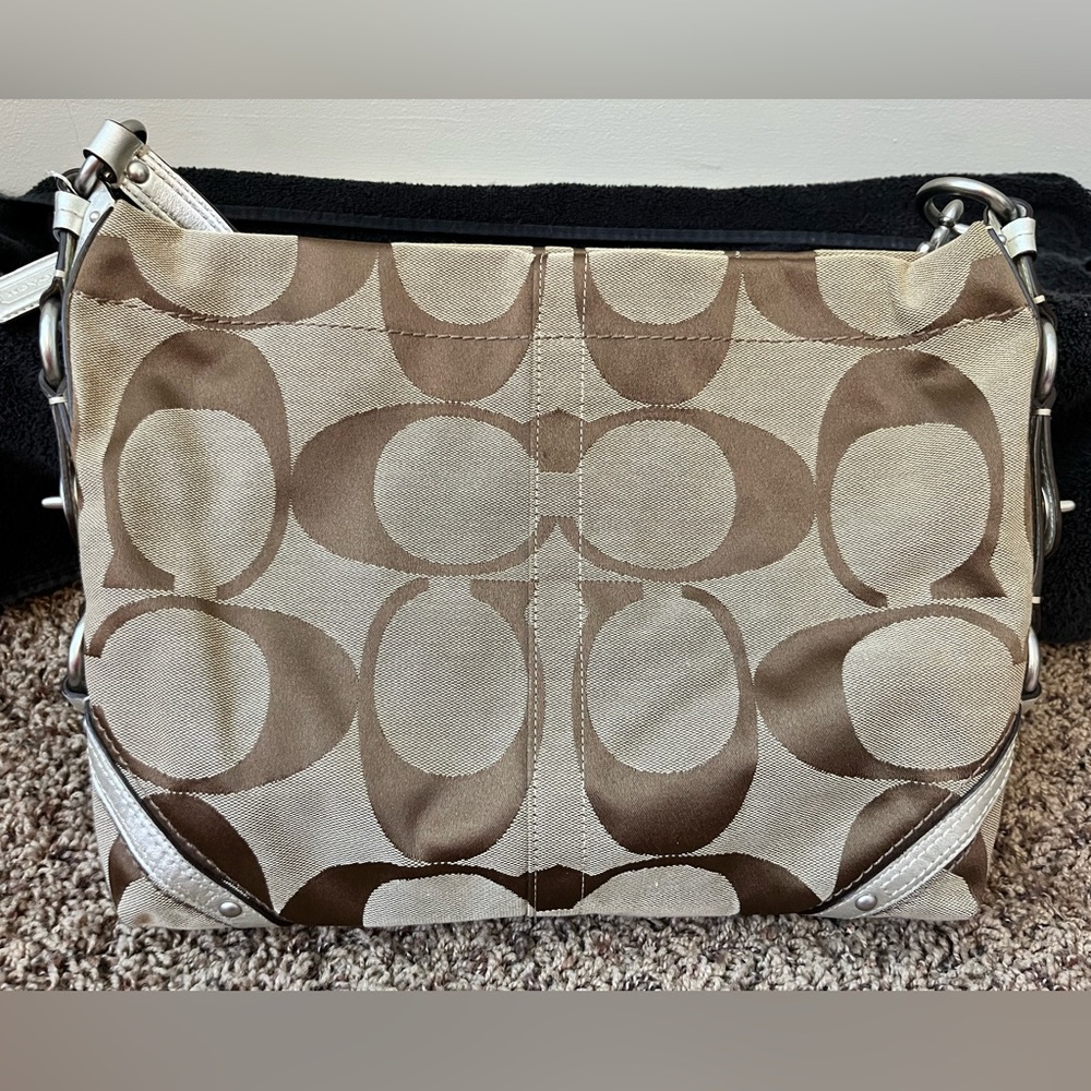 Coach Carly Signature Hobo Shoulder Bag